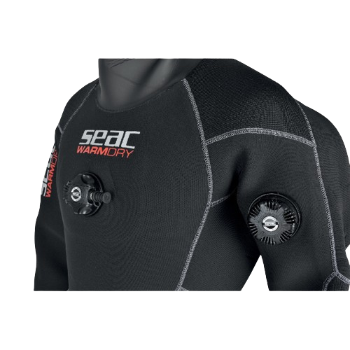 Seac Warm Dry 4 mm Dry Suit Front Chest Purge Vavles