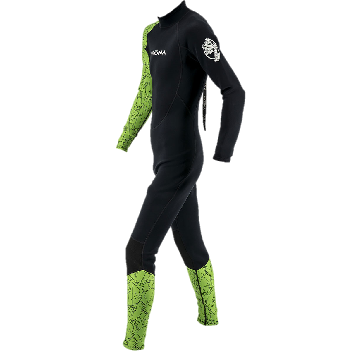 Akona 3.2mm Kid's Full Suit Wetsuit - Green