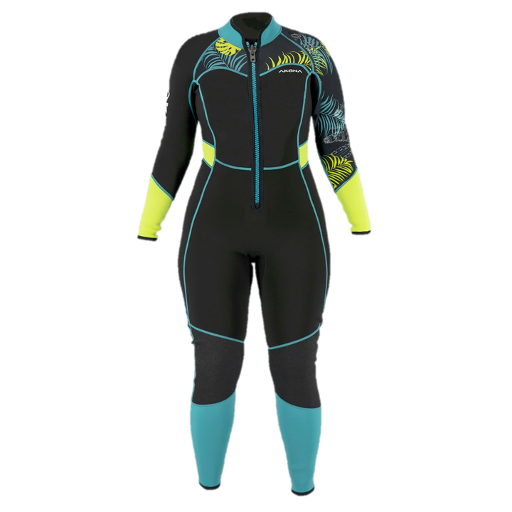 Akona 3/2mm Women's Front Zip Tropic Full Suit Wetsuit