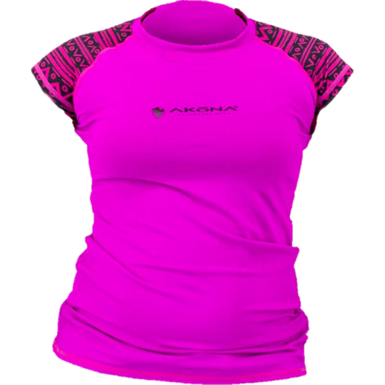 Akona Women's Short Sleeve Sun Shirt Magenta