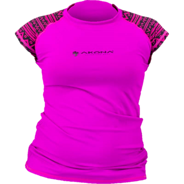 Akona Women's Short Sleeve Sun Shirt Magenta