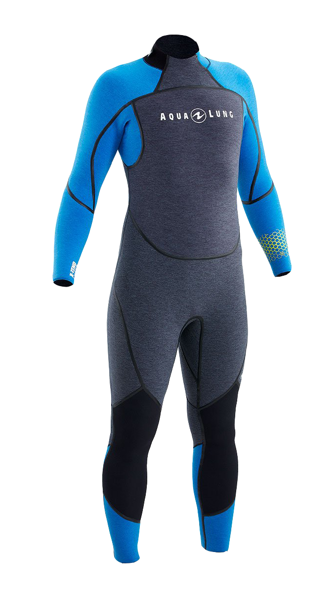 Aqua Lung Men's 3mm AquaFlex Wetsuit Grey/Blue