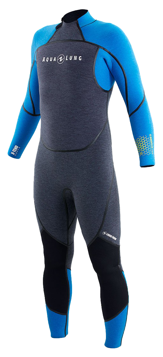 Aqua Lung Men's 5mm AquaFlex Wetsuit Grey/Blue