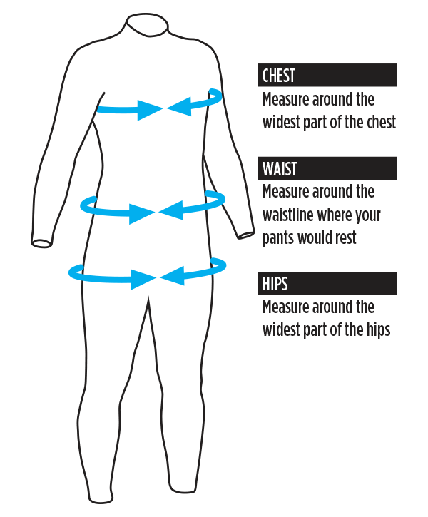 Aqua Lung Men's 5mm AquaFlex Wetsuit Size Chart