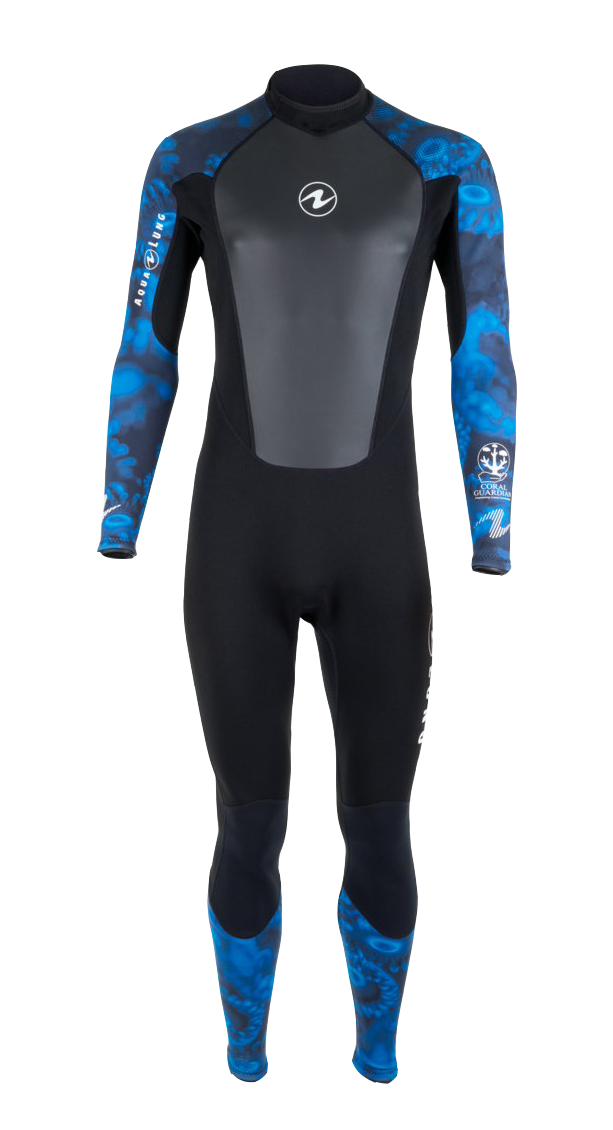 Aqua Lung Men's HydroFlex 1mm Wetsuit Black/Blue Camo 