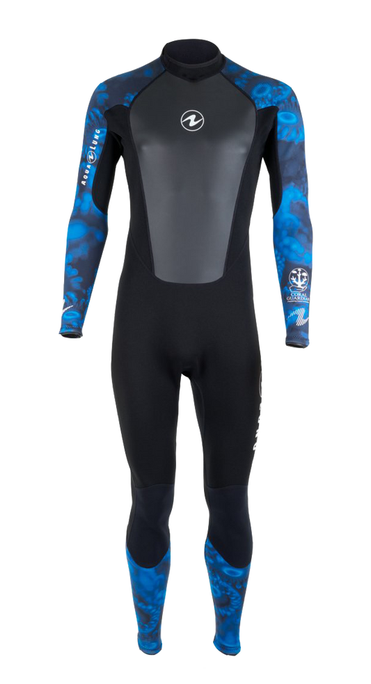 Aqua Lung Men's HydroFlex 1mm Wetsuit Black/Blue Camo 