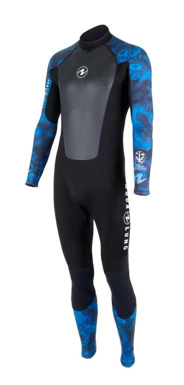 Aqua Lung Men's HydroFlex 1mm Wetsuit Black/Blue Camo 