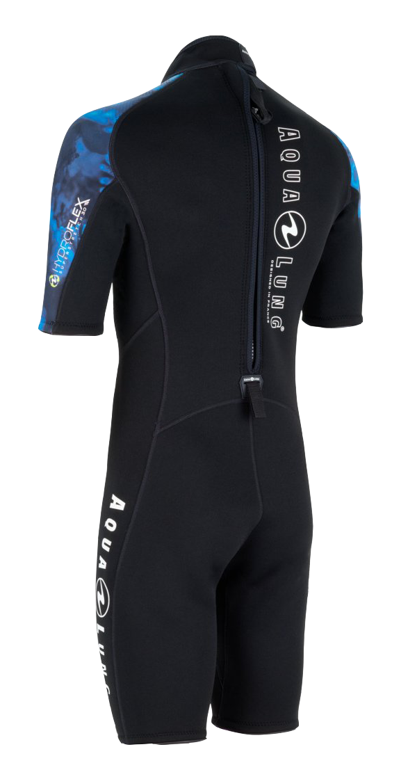 Aqua Lung Men's HydroFlex 3mm Shorty Black/Blue Camo