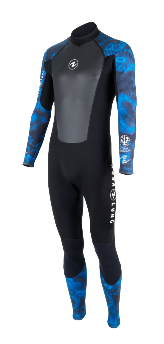 Aqua Lung Men's HydroFlex 3mm Wetsuit Black/Blue Camo