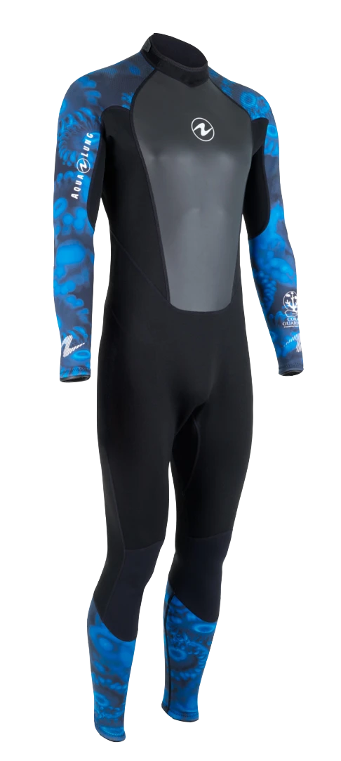 Aqua Lung Men's HydroFlex 3mm Wetsuit Black/Blue Camo