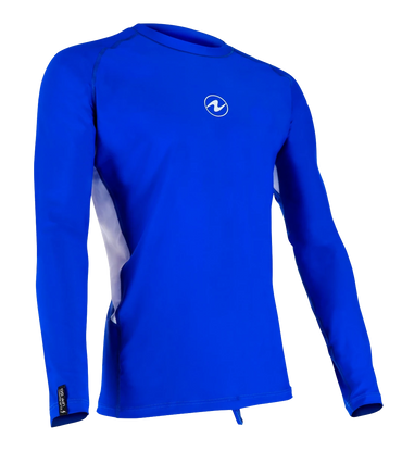 Aqua Lung Men's Loose Fit Long Sleeve Rash Guard Blue