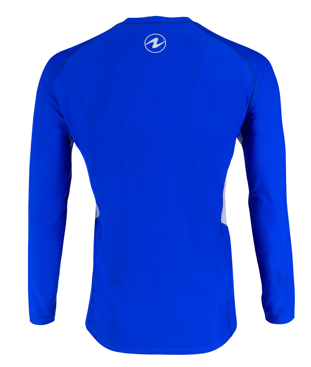 Aqua Lung Men's Loose Fit Long Sleeve Rash Guard Blue