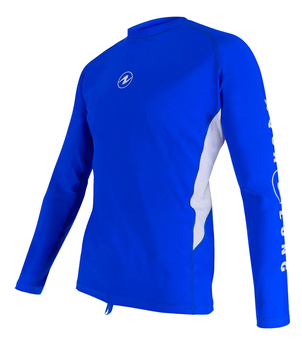 Aqua Lung Men's Loose Fit Long Sleeve Rash Guard Blue