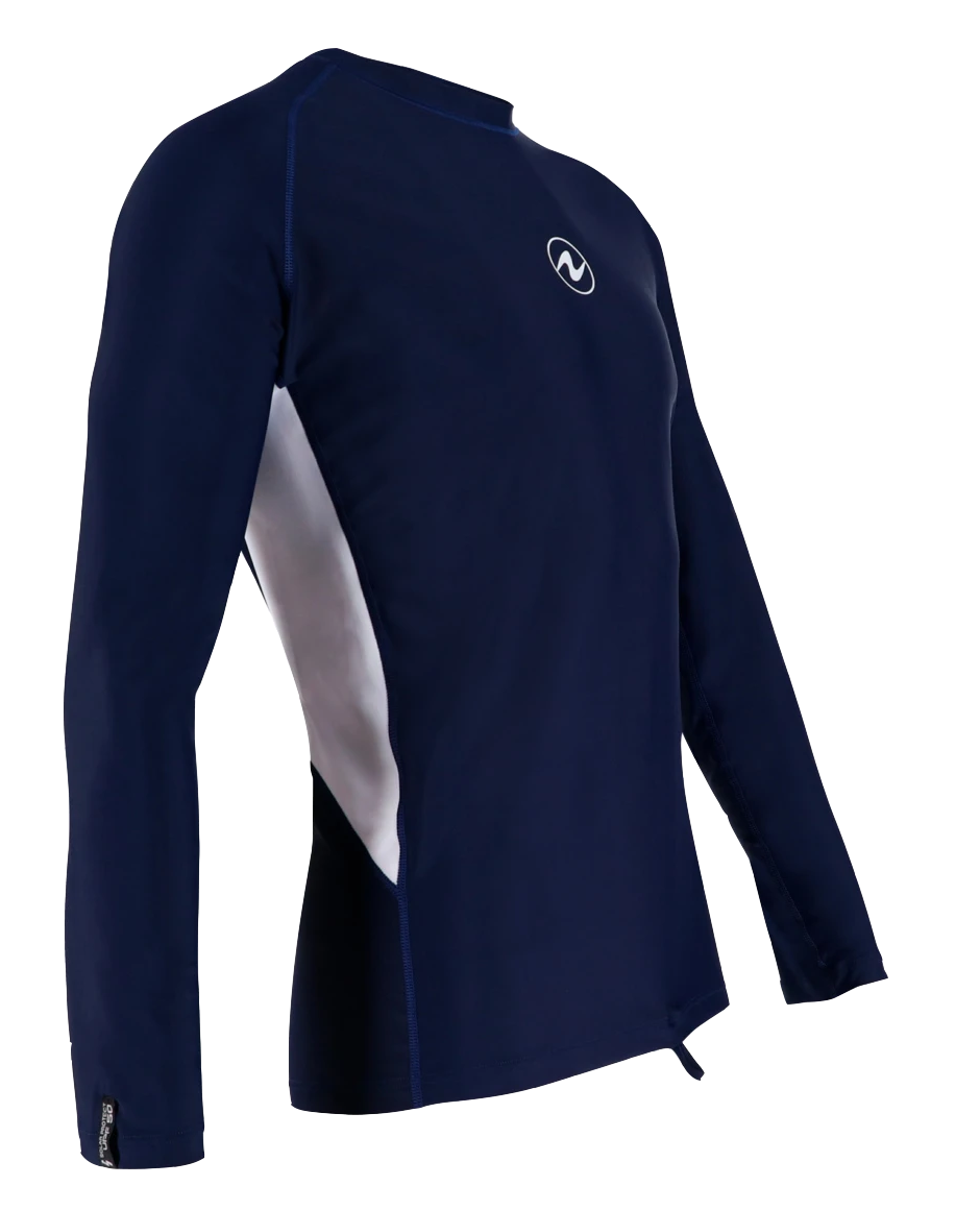 Aqua Lung Men's Loose Fit Long Sleeve Rash Guard Navy