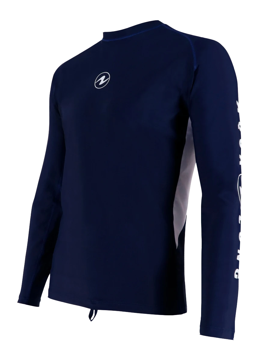 Aqua Lung Men's Loose Fit Long Sleeve Rash Guard Navy