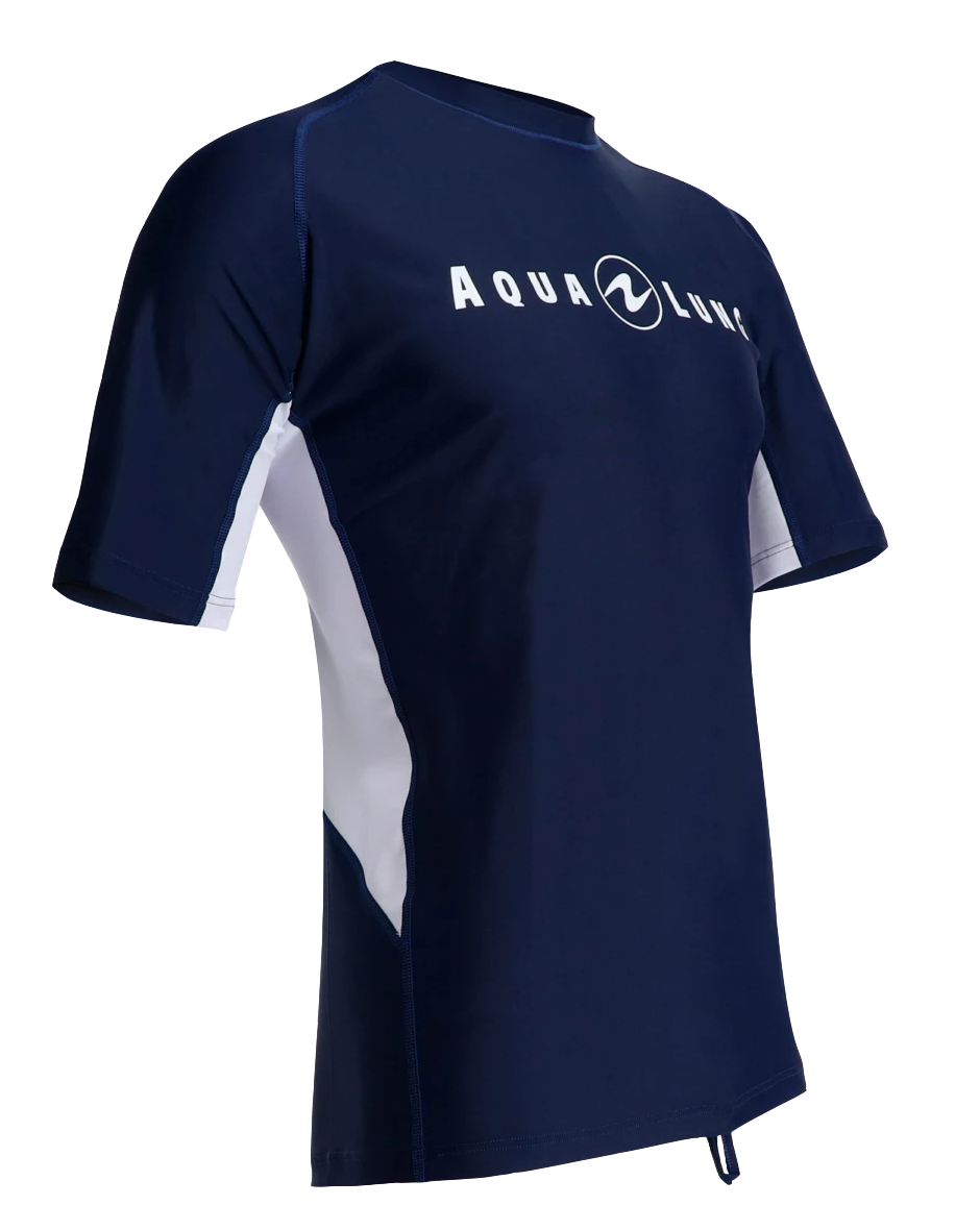 Aqua Lung Men's Loose Fit Short Sleeve Rash Guard Navy