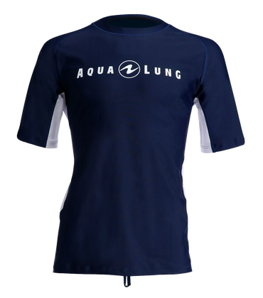 Aqua Lung Men's Loose Fit Short Sleeve Rash Guard Navy