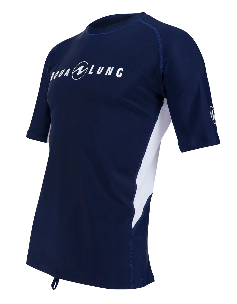 Aqua Lung Men's Loose Fit Short Sleeve Rash Guard Navy