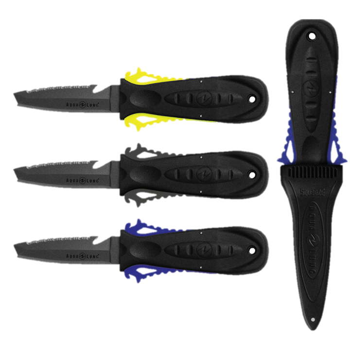 Aqua Lung Squeeze Lock Titanium Knife - Tanto Tip