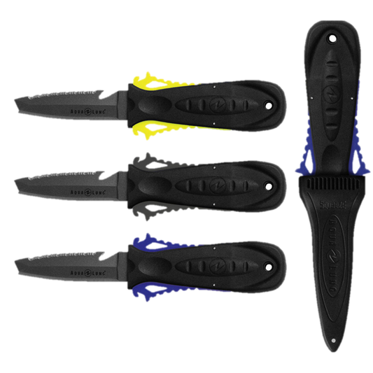 Aqua Lung Squeeze Lock Titanium Knife - Tanto Tip