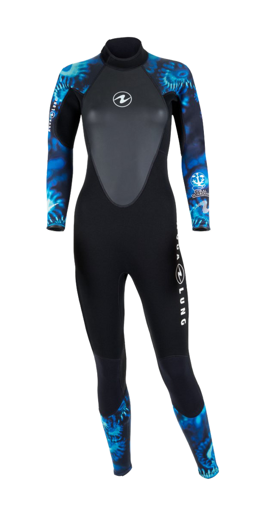 Aqua Lung Women's HydroFlex 1mm Wetsuit Black/Blue Camo