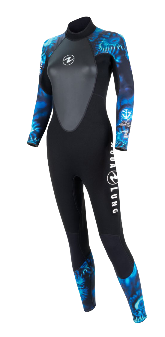 Aqua Lung Women's HydroFlex 1mm Wetsuit Black/Blue Camo