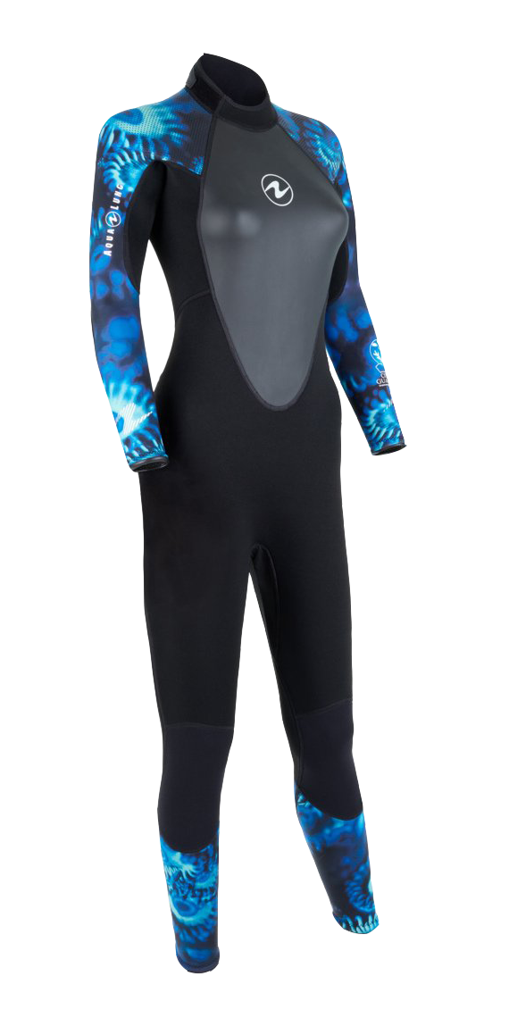 Aqua Lung Women's HydroFlex 1mm Wetsuit Black/Blue Camo