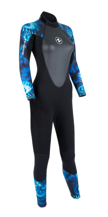 Aqua Lung Women's HydroFlex 1mm Wetsuit Black/Blue Camo