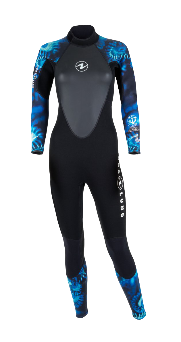 Aqua Lung Women's HydroFlex 3mm Wetsuit Black/Blue Camo