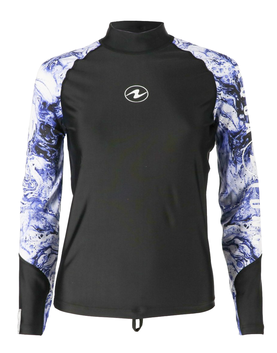 Aqua Lung Women's Long Sleeve Aqua Rash Guard Purple/White