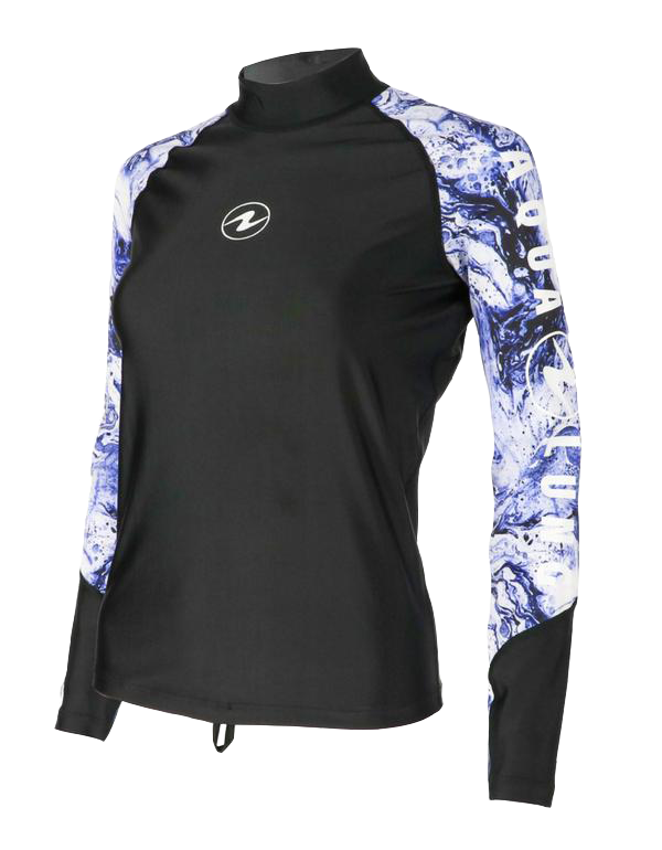 Aqua Lung Women's Long Sleeve Aqua Rash Guard Purple/White