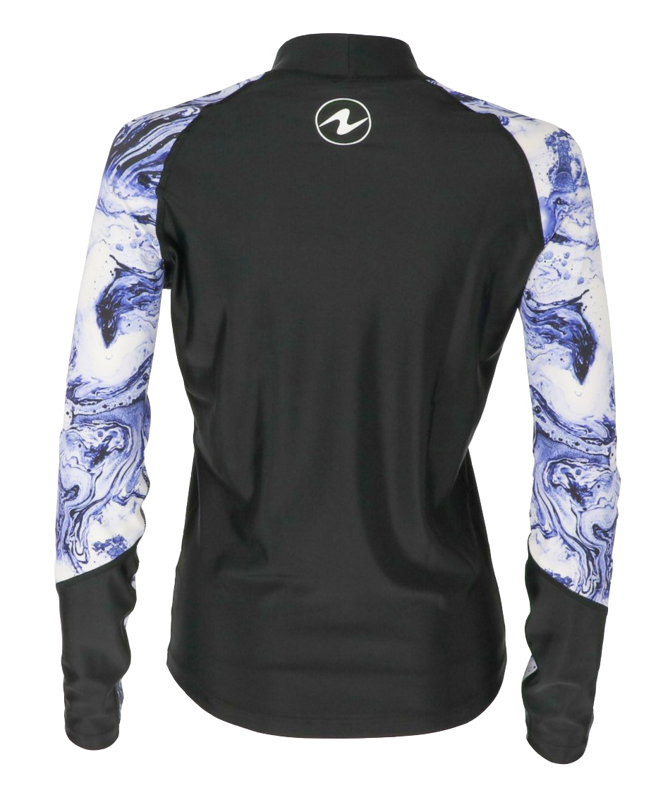 Aqua Lung Women's Long Sleeve Aqua Rash Guard Purple/White