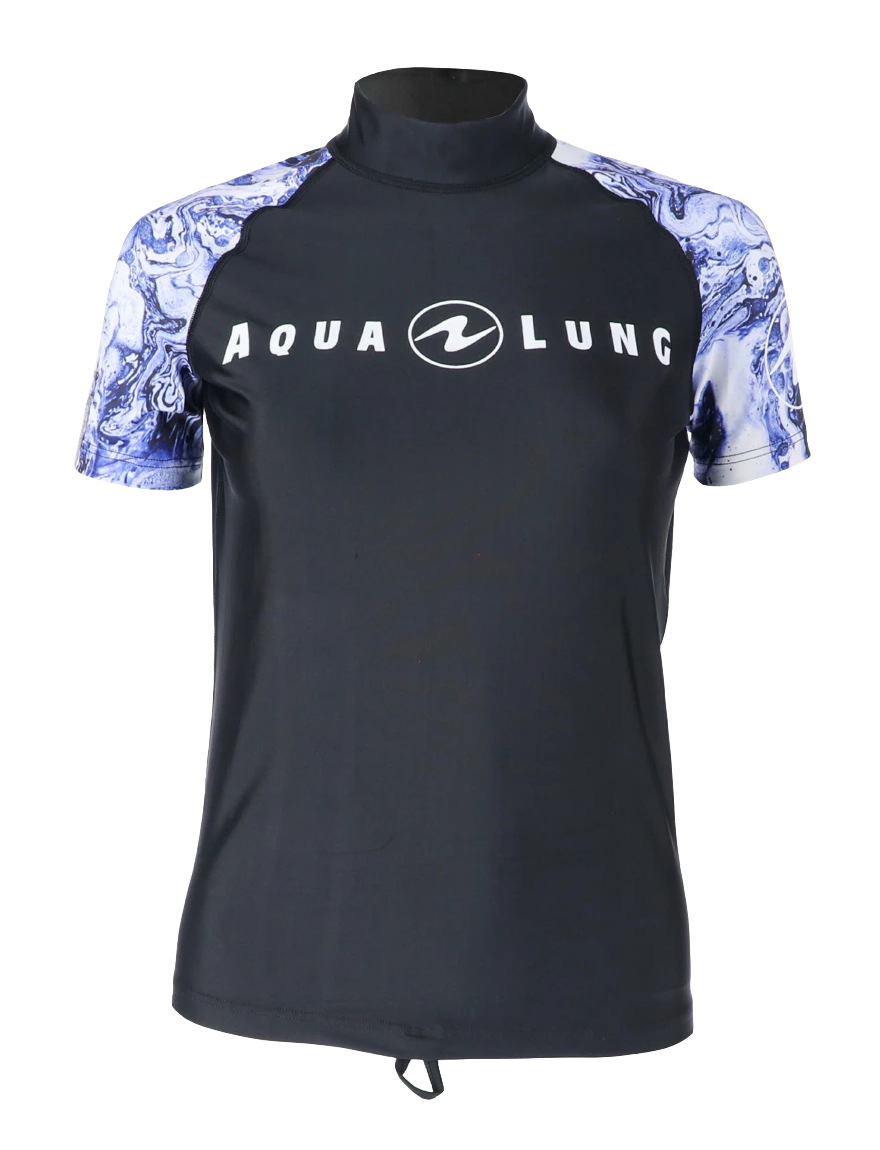 Aqua Lung Women's Short Sleeve Aqua Rash Guard Purple/White