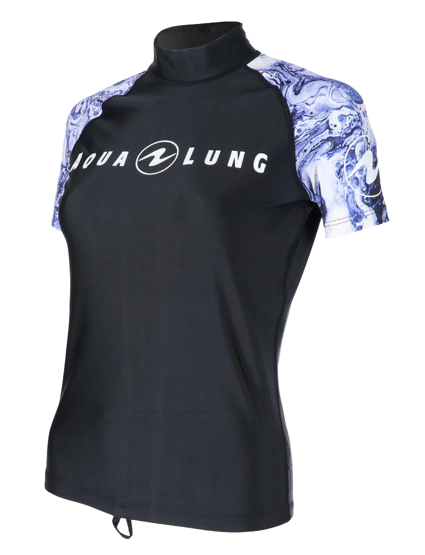 Aqua Lung Women's Short Sleeve Aqua Rash Guard Purple/White