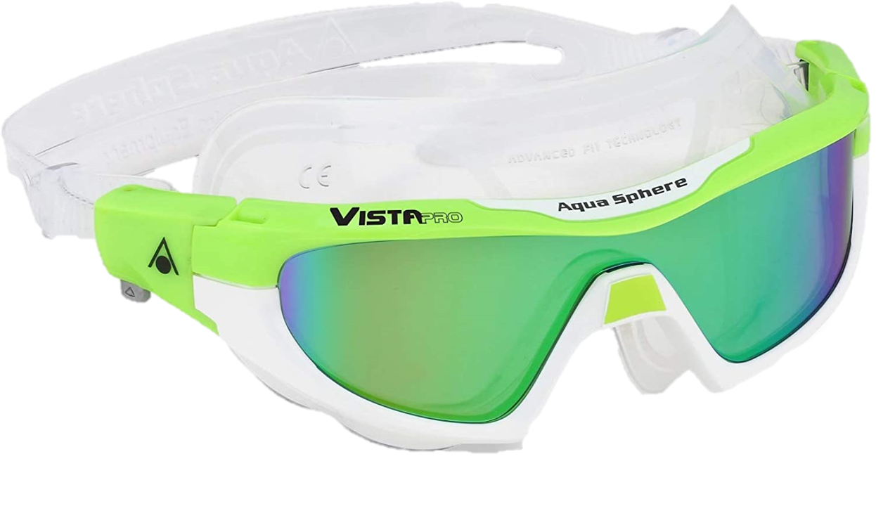 Aquasphere Vista Pro Green Multi-Mirrored Lens Lime and White