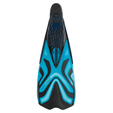 SEAC Azzurra Snorkeling Fins, Light Blue, Full Back View