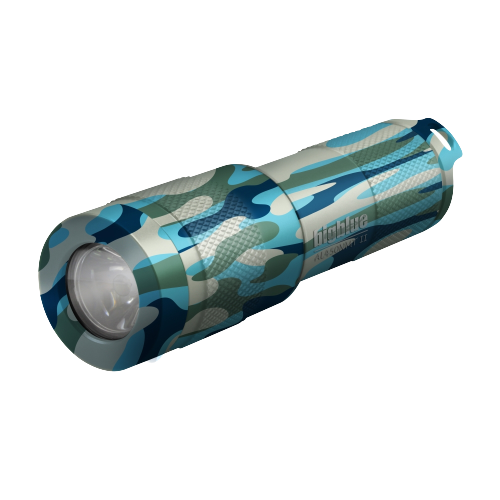 Big Blue 450 Lumen Narrow Beam Mini Dive Light - Camo Blue