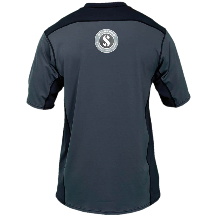 ScubaPro UPF50 Short Sleeve Channel Flow Men's Rash Guard - Black/Graphite