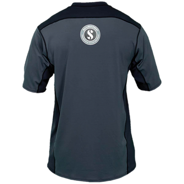 ScubaPro UPF50 Short Sleeve Channel Flow Men's Rash Guard - Black/Graphite