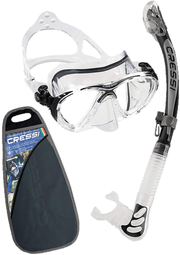 Cressi Big Eyes Evolution & Alpha Ultra Dry Snorkel Combo