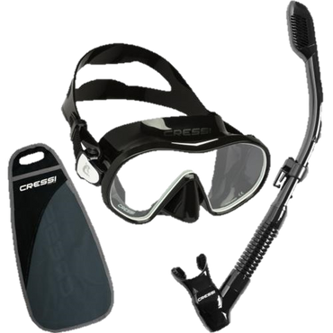 Cressi F-Dual & Supernova Dry Snorkel Combo