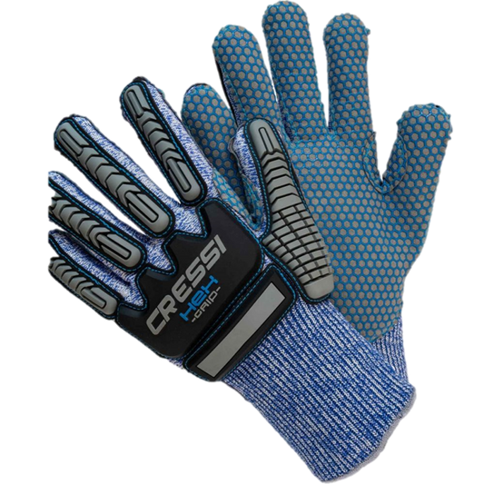 Cressi Hex Grip Gloves - Blue