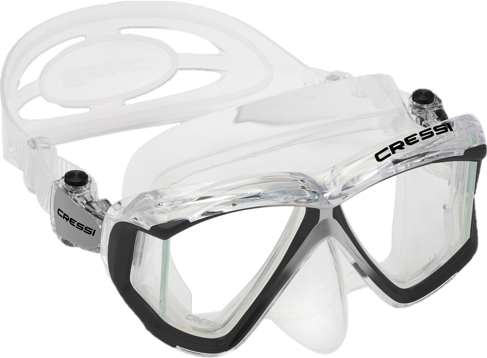 Cressi Liberty Quattro SPE Mask - Black & Graphite