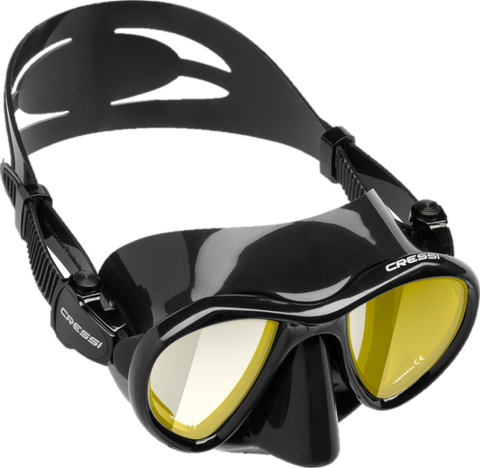 Cressi Metis Mask - Black Yellow Lens 