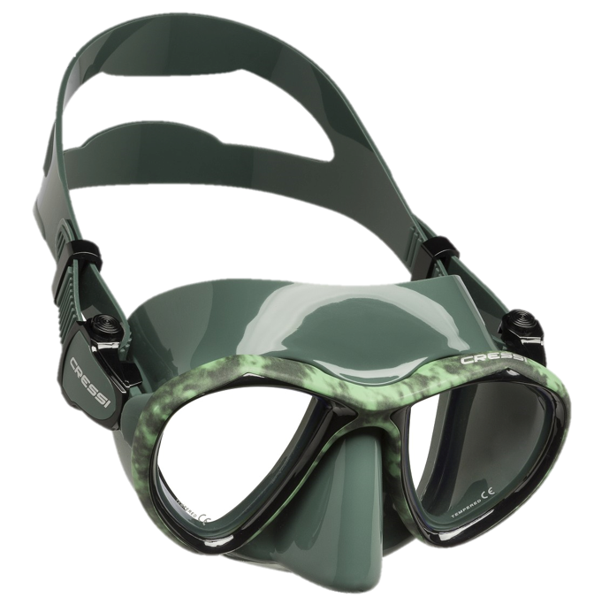 Cressi Metis Mask - Green Hunter Clear Lens