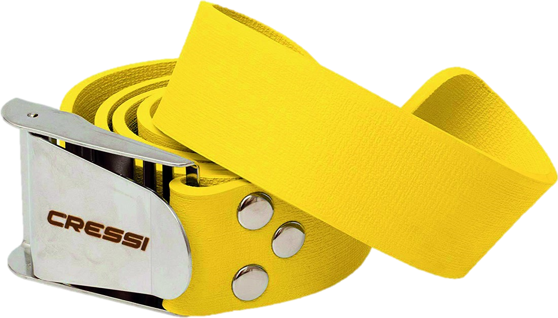 Cressi Quick-Release Elastic Belt w/ Metal Buckle - Yellow