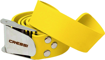 Cressi Quick-Release Elastic Belt w/ Metal Buckle - Yellow