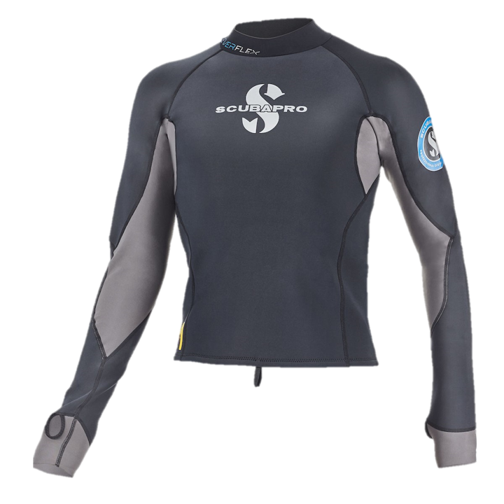 ScubaPro Everflex 1.5mm Men's Long Sleeve Top - Black/Gray