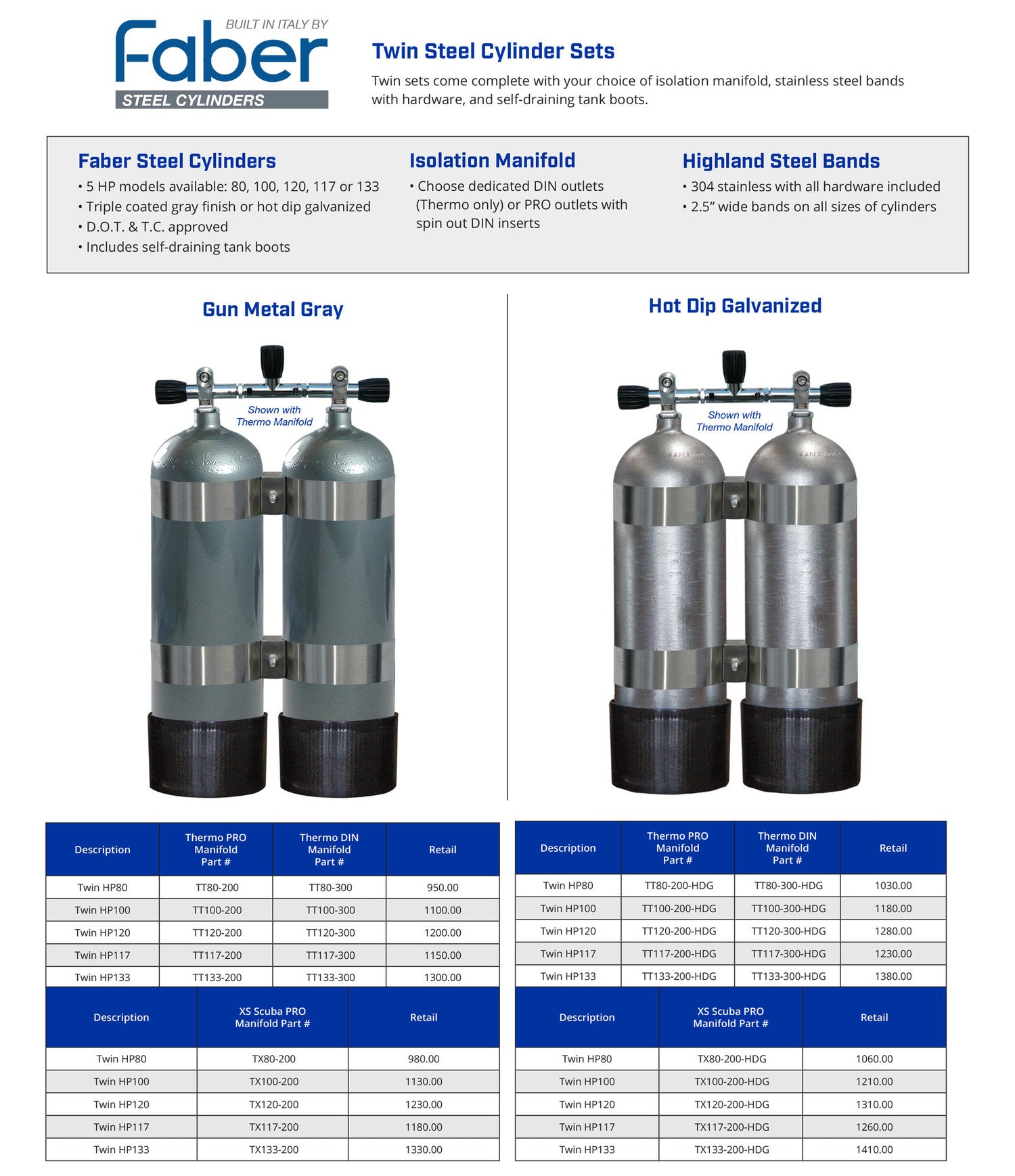 Faber Twin Steel Cylinder Sets