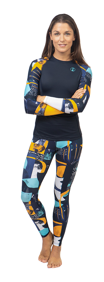 Fourth Element Women's Long Sleeve Patterned Hydroskin Midnight Pattern